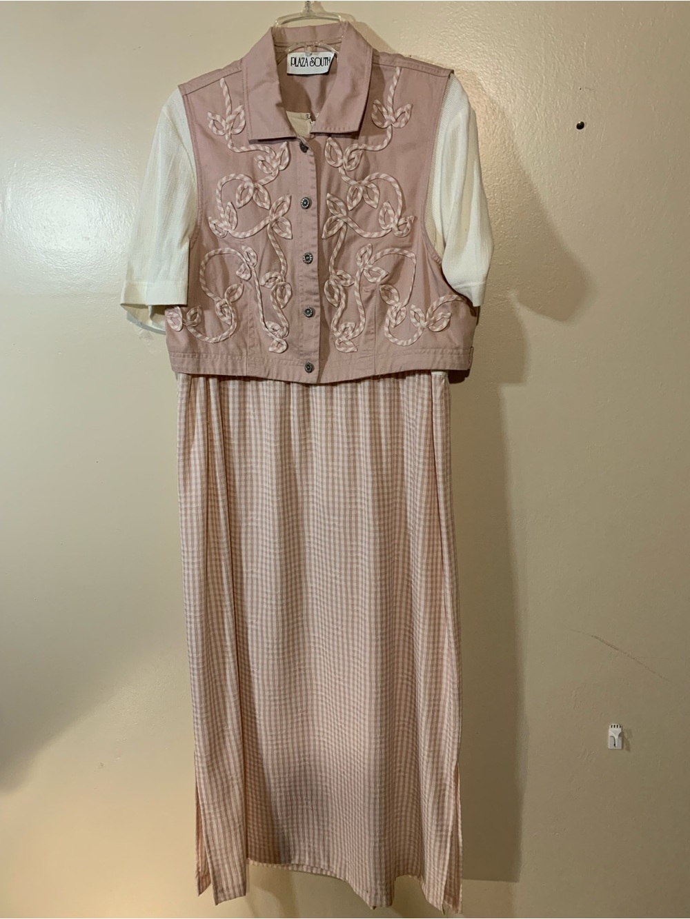 Blush Pink Maxi Dress Vintage Cottage Core or Romantic Western Vibes sz 14